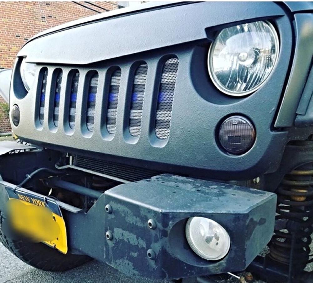 Thin Blue Line American Flag Inserts & Vent Decals Bundle