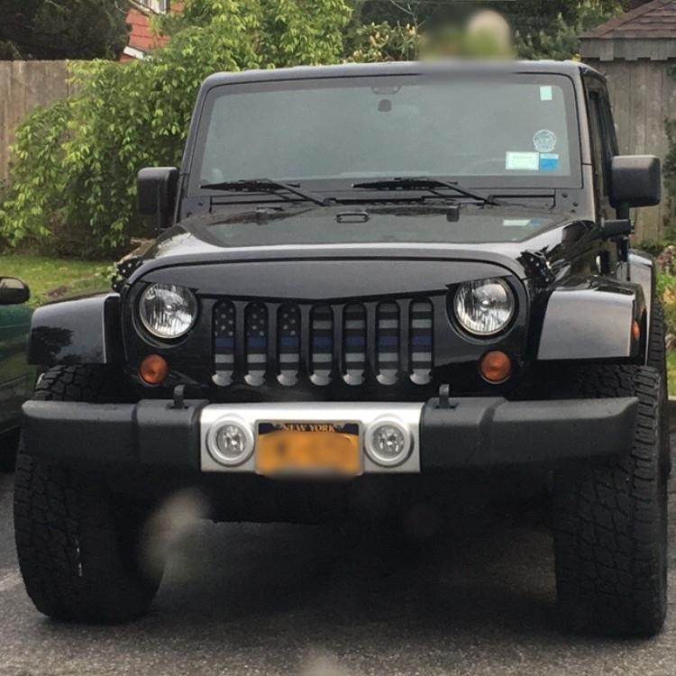 Thin Blue Line American Flag Inserts & Vent Decals Bundle