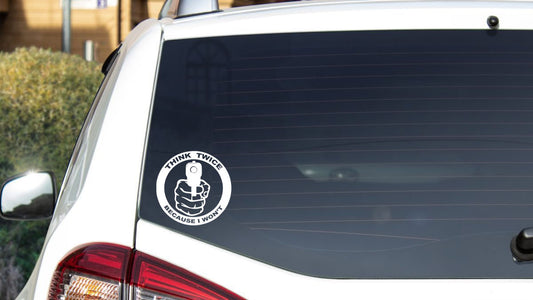 Think Twice Pistol Decal