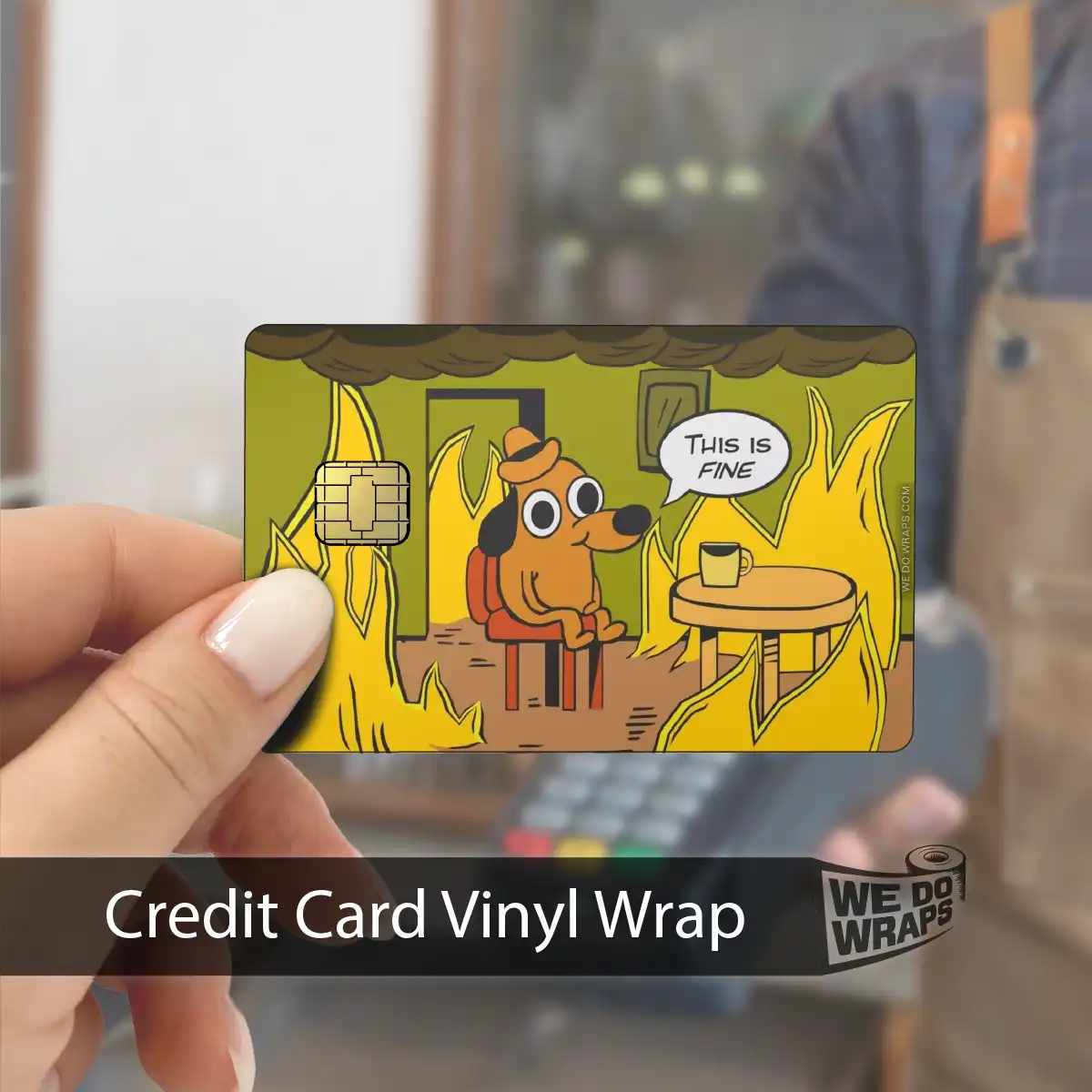 This is Fine Meme | NFC Key Card Wrap