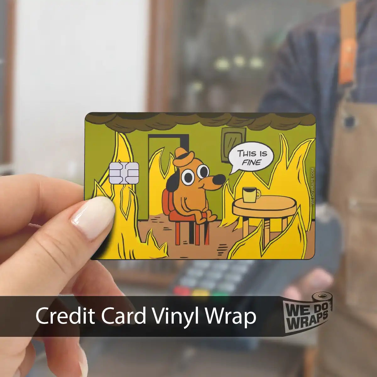 This is Fine Meme | NFC Key Card Wrap