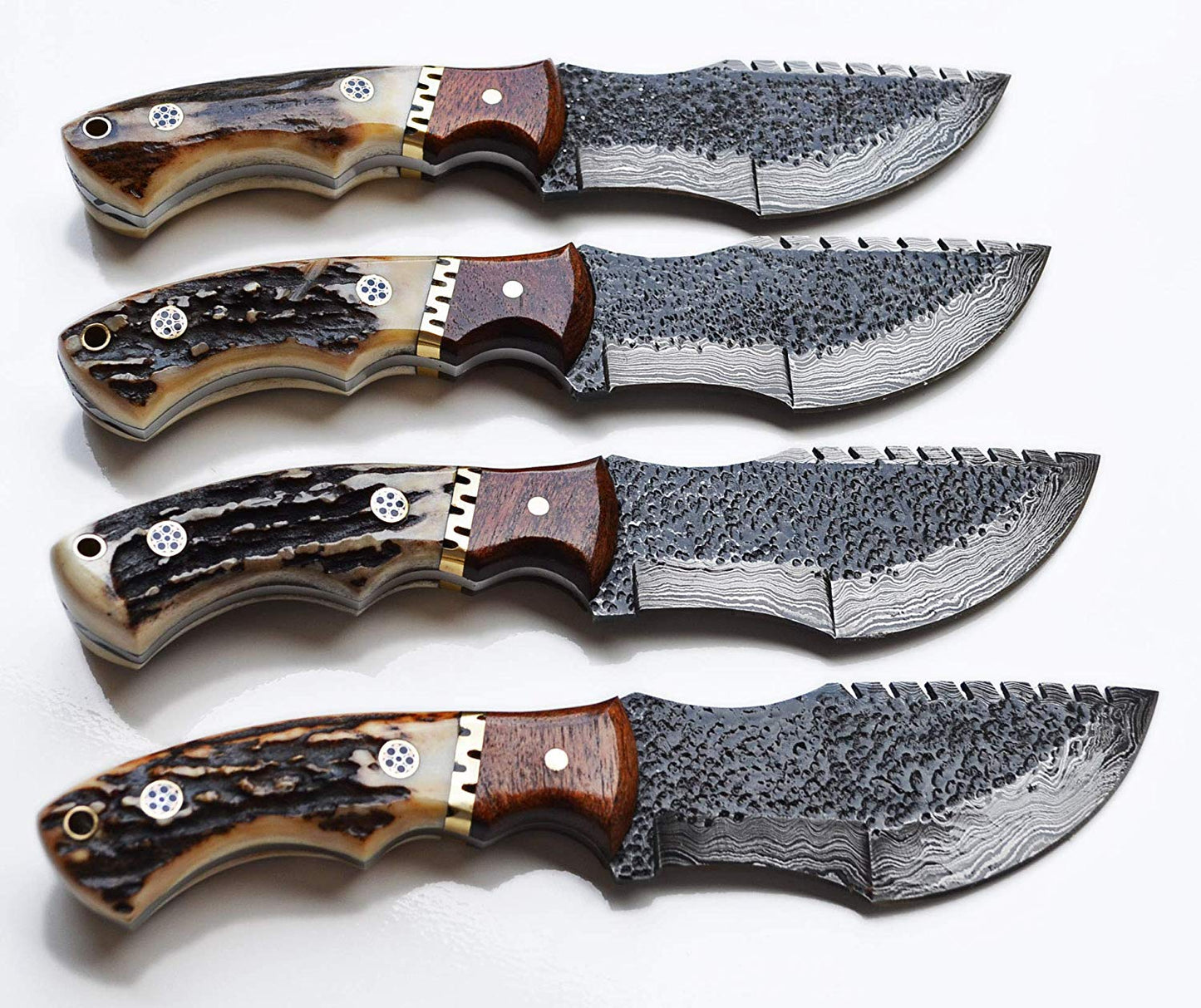 Custom Hand Forged Damascus Steel Tom Brown Tracker Knife - Ideal for Survival, Camping & Tactical Use | KBS Knives