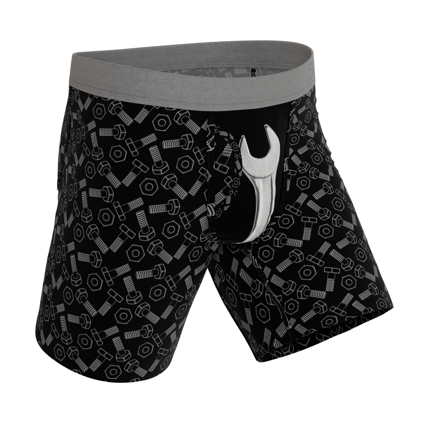The Torque It | Wrench Long Leg Ball Hammock® Pouch Underwear With Fly