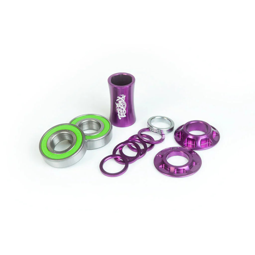 Total BMX Team Mid Bottom Bracket Kit 22mm - Purple