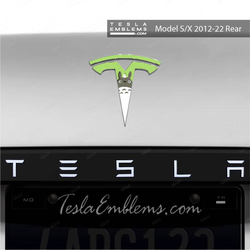 Totoro Tesla Emblem Decals (Front + Back) | Model S