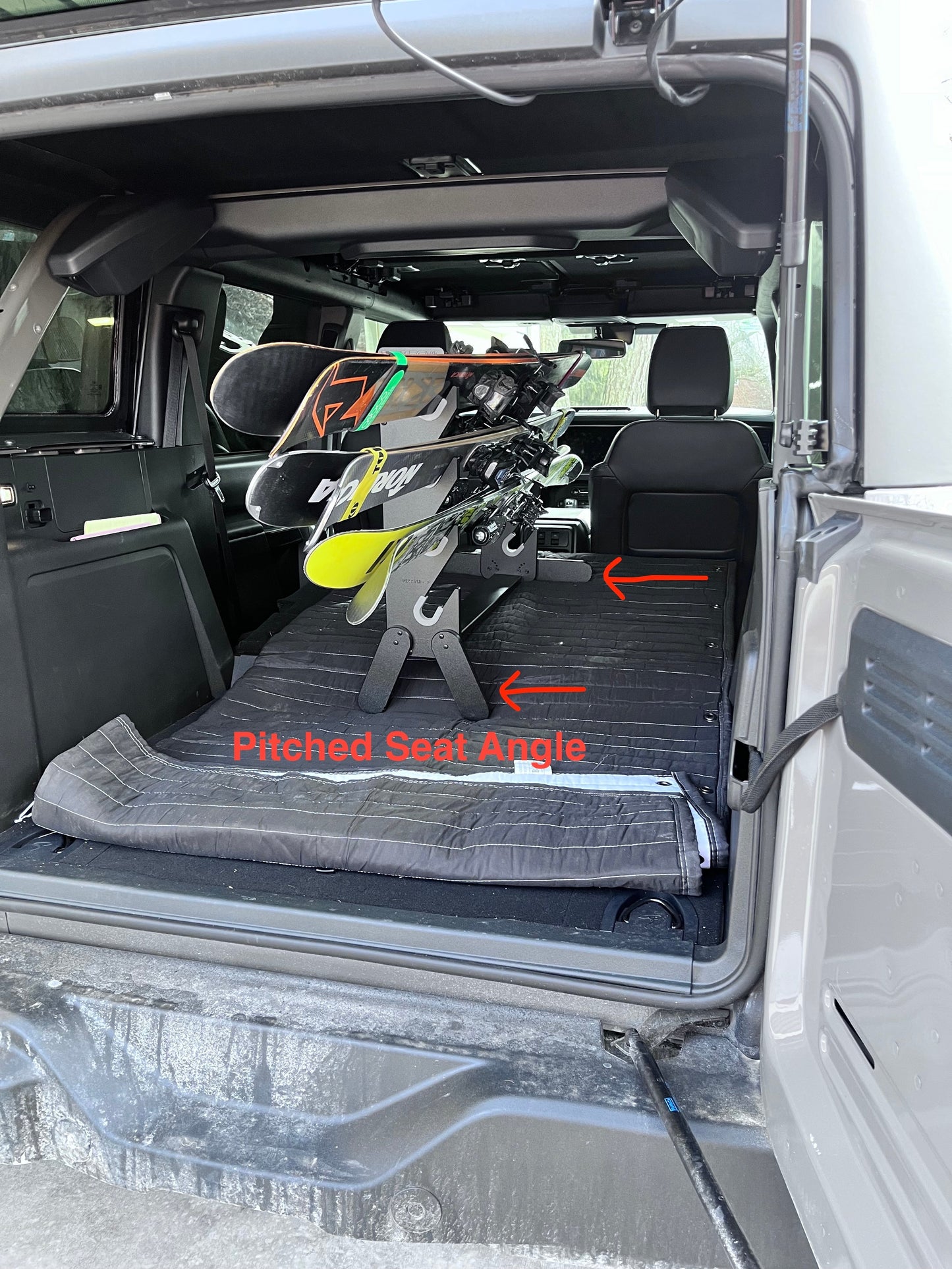 TRAPSKI Tower with Security Strap | Ski Mobile Rack | Inside SUVs, Vans, Crossovers & Hatchbacks