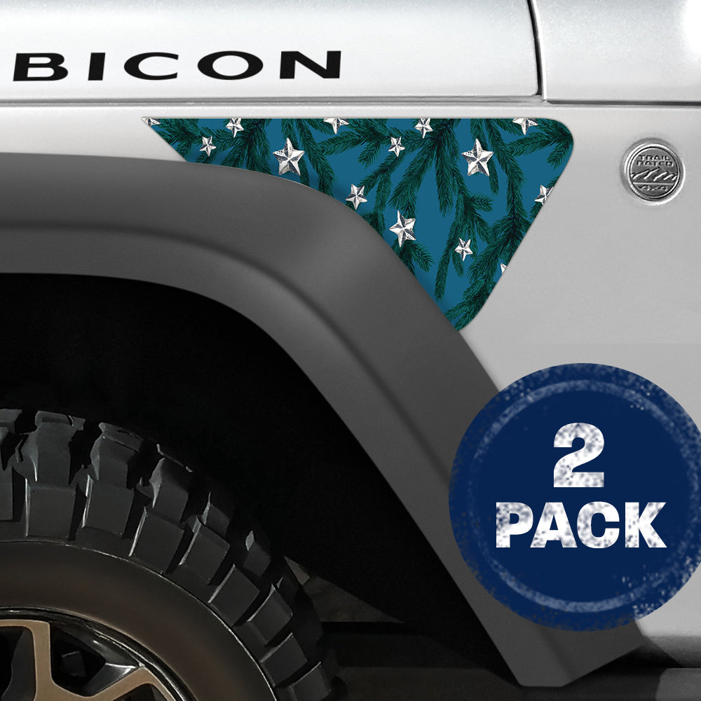 Tree Stars 2pc Vinyl Fender Decal