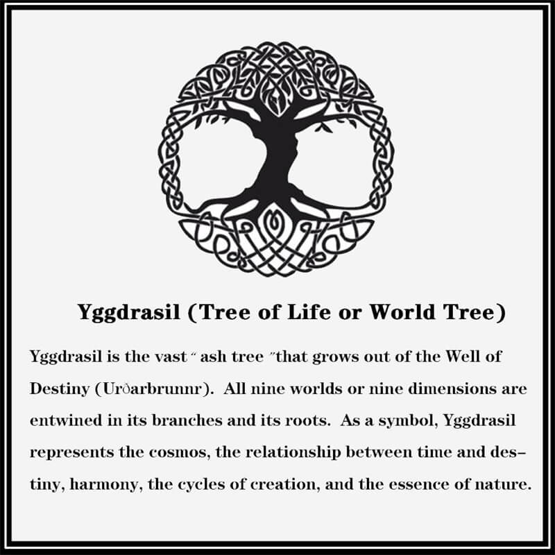 Viking Tree of Life Alloy Leather Bracelet