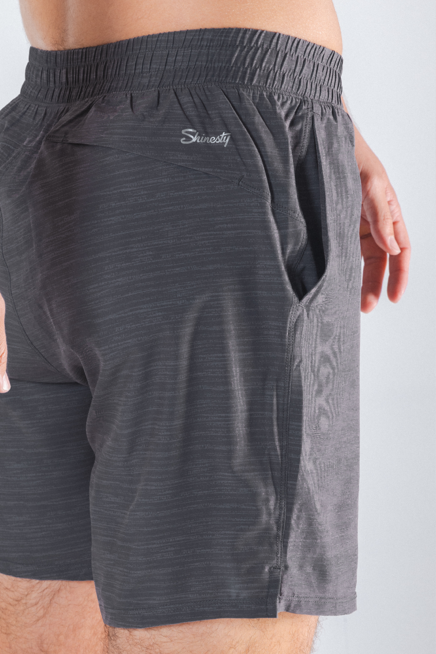 The Tribal Council | Grey Tonal Island Block Ball Hammock® 7 Inch Athletic Shorts