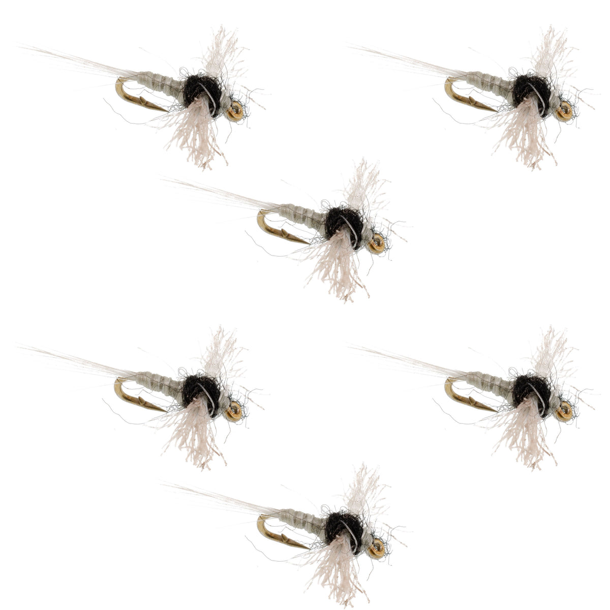 Trico Spinner Z-Lon Wing 6 Flies Hook Size 18