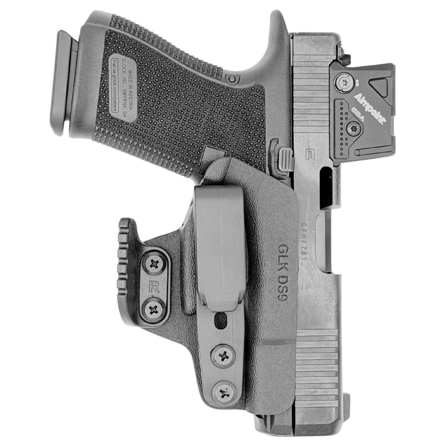 Trigger Guard Holster fits: Glock 17 19 19X 26 31 32 33 34 45 47 49