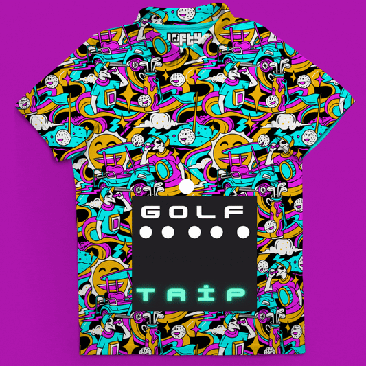 The "Golf Trip" | Funky Psychedelic Golf Polo for Men