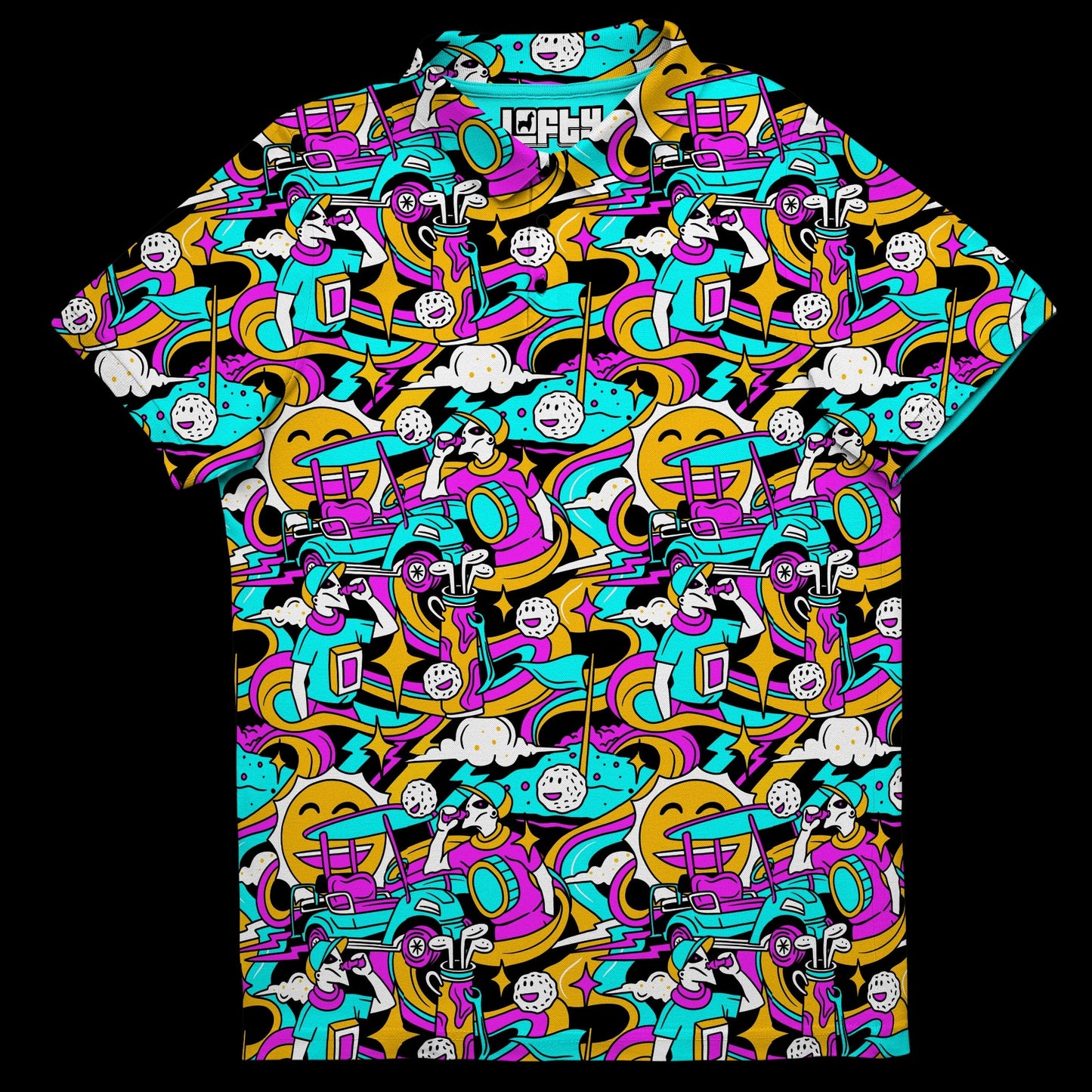 The "Golf Trip" | Funky Psychedelic Golf Polo for Men