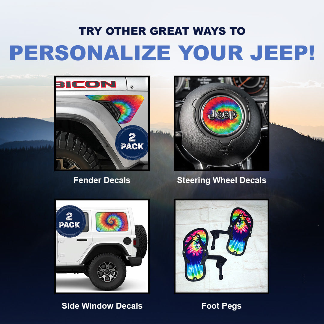 Trippy Tie Dye Rear Window Decal