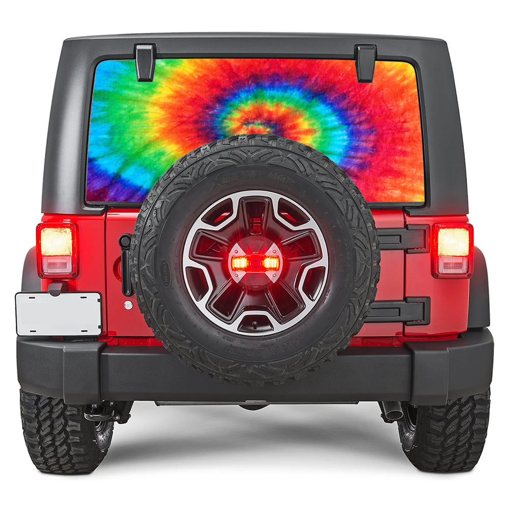 Trippy Tie Dye Rear Window Decal