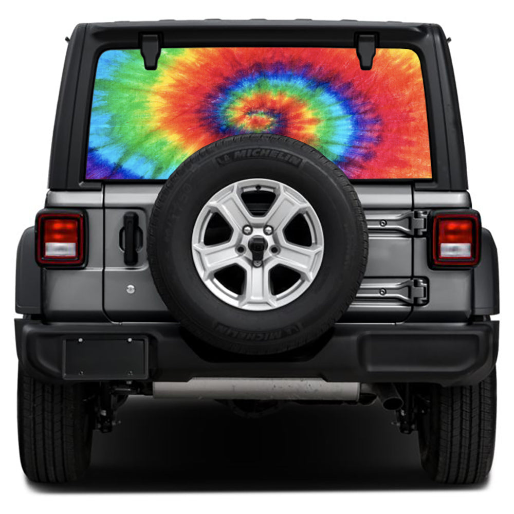 Trippy Tie Dye Rear Window Decal