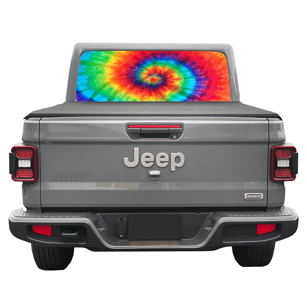 Trippy Tie Dye Rear Window Decal