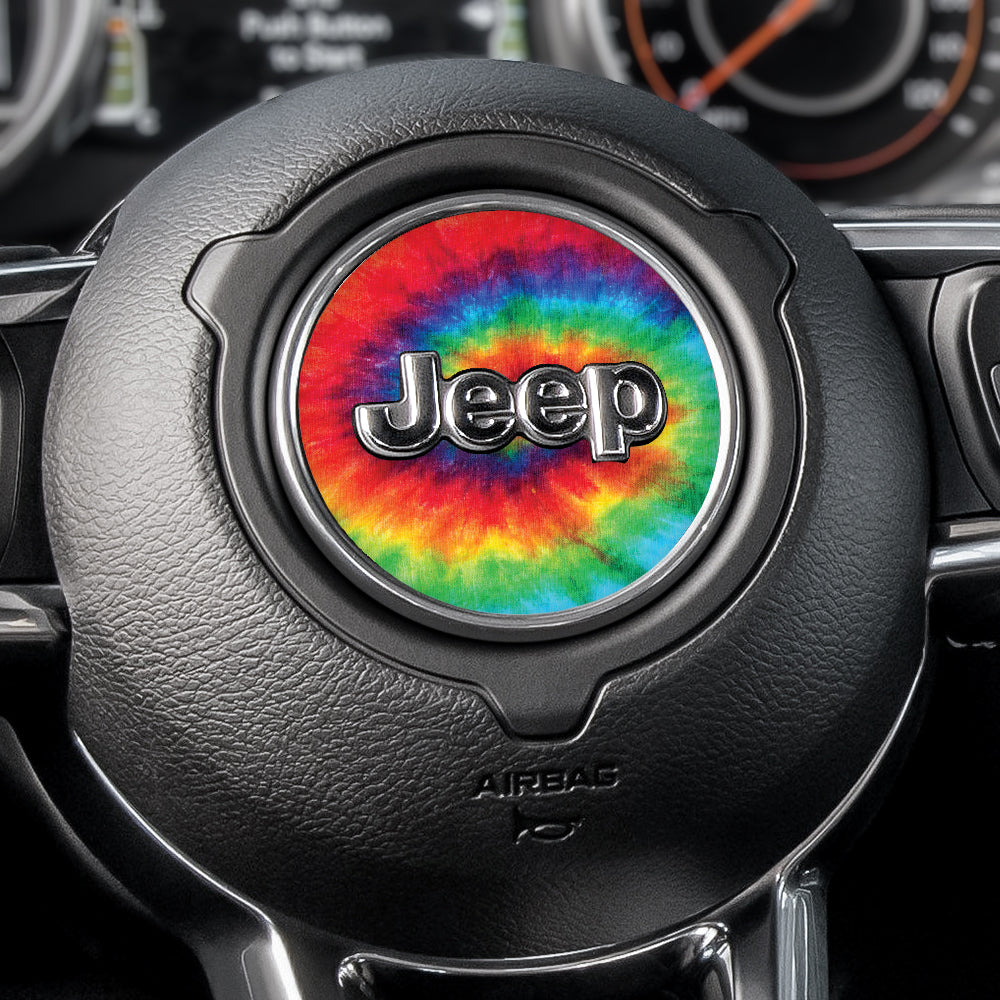 Trippy Tie Dye Steering Wheel Decal