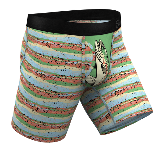 The Trout Of The Blue | Trout Skin Long Leg Ball Hammock® Pouch Underwear With Fly