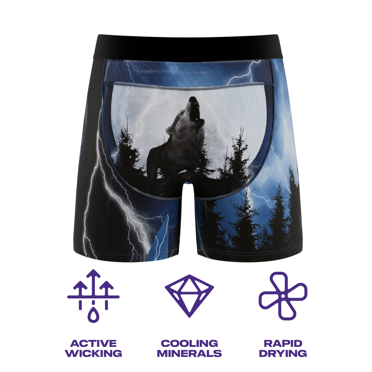 The Truck Stop Classic | Gas Station Wolf paradICE™ Cooling Ball Hammock® Underwear