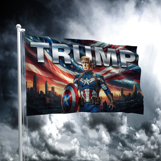 Trump - Captain America - Flag