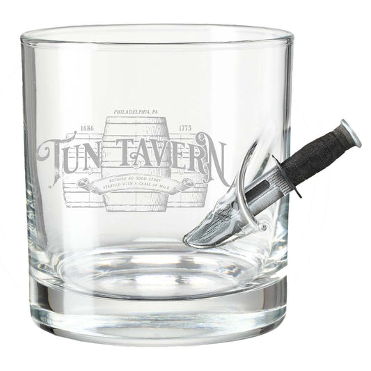 Tun Tavern Combat Knife Whiskey Glass