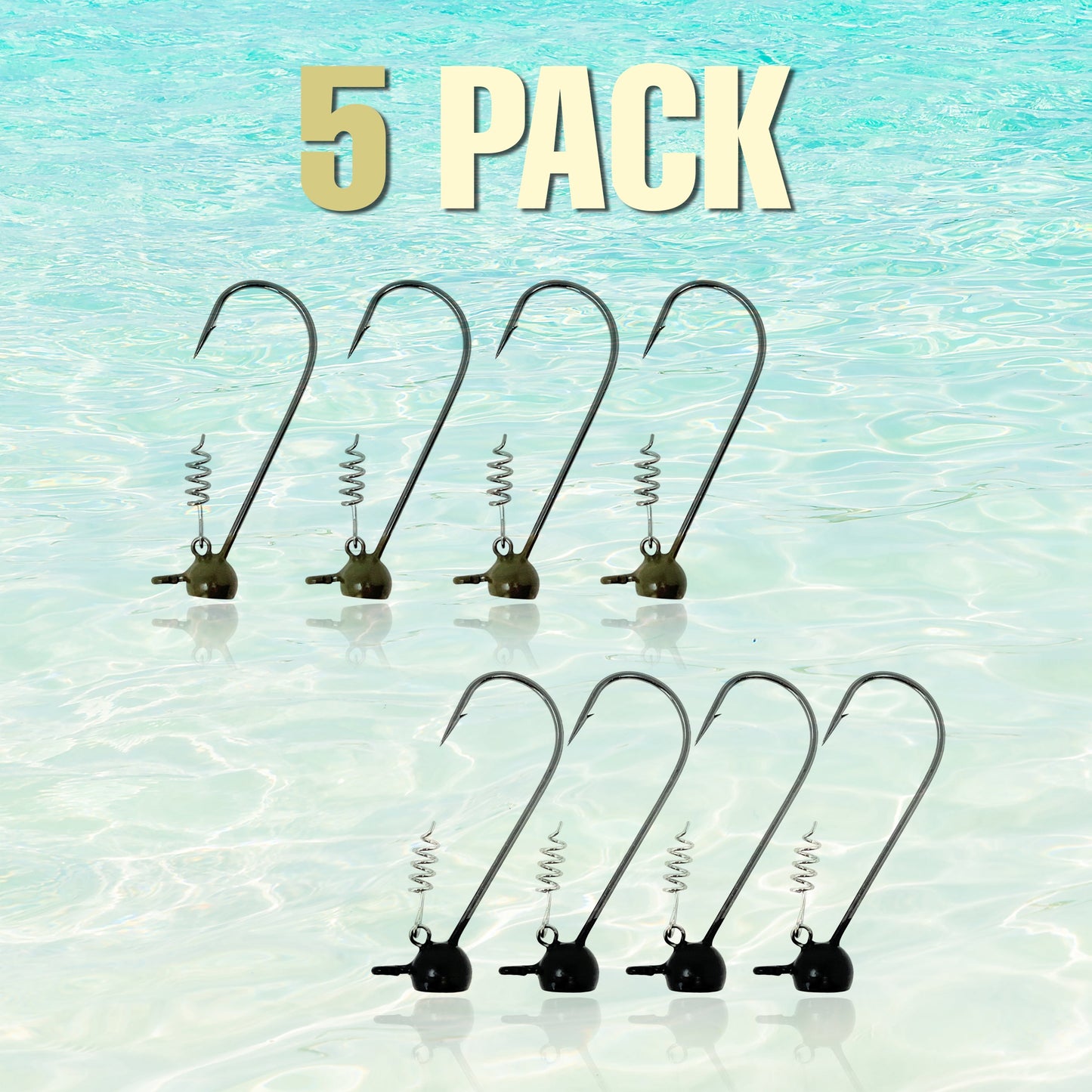 Reaction Tackle Tungsten Stand-Up Shaky Head Jigs (5 pack)