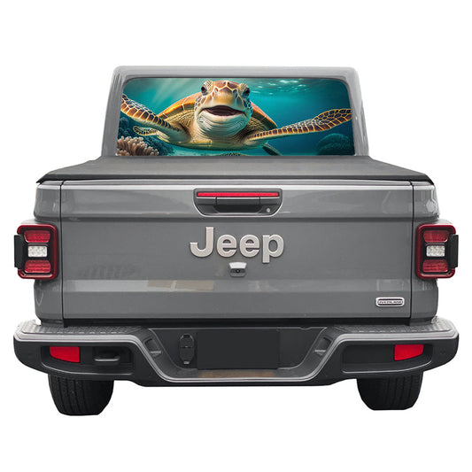 Turtle Smile Rear Window Decal