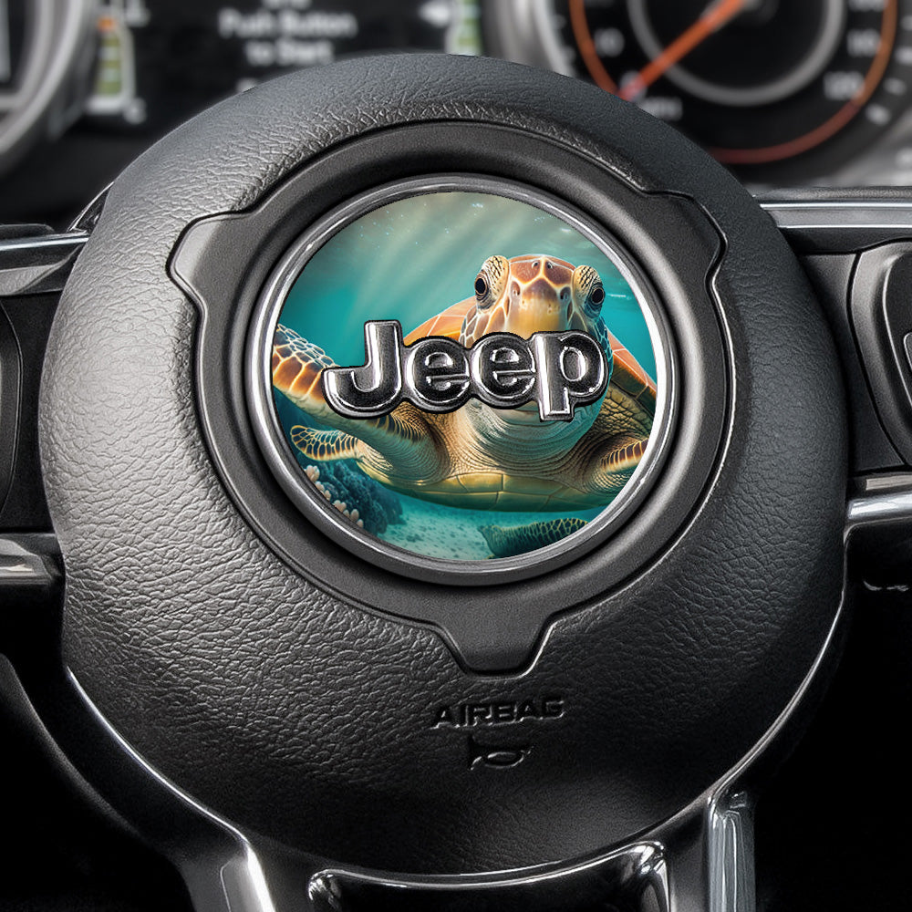Turtle Smile Steering Wheel Decal