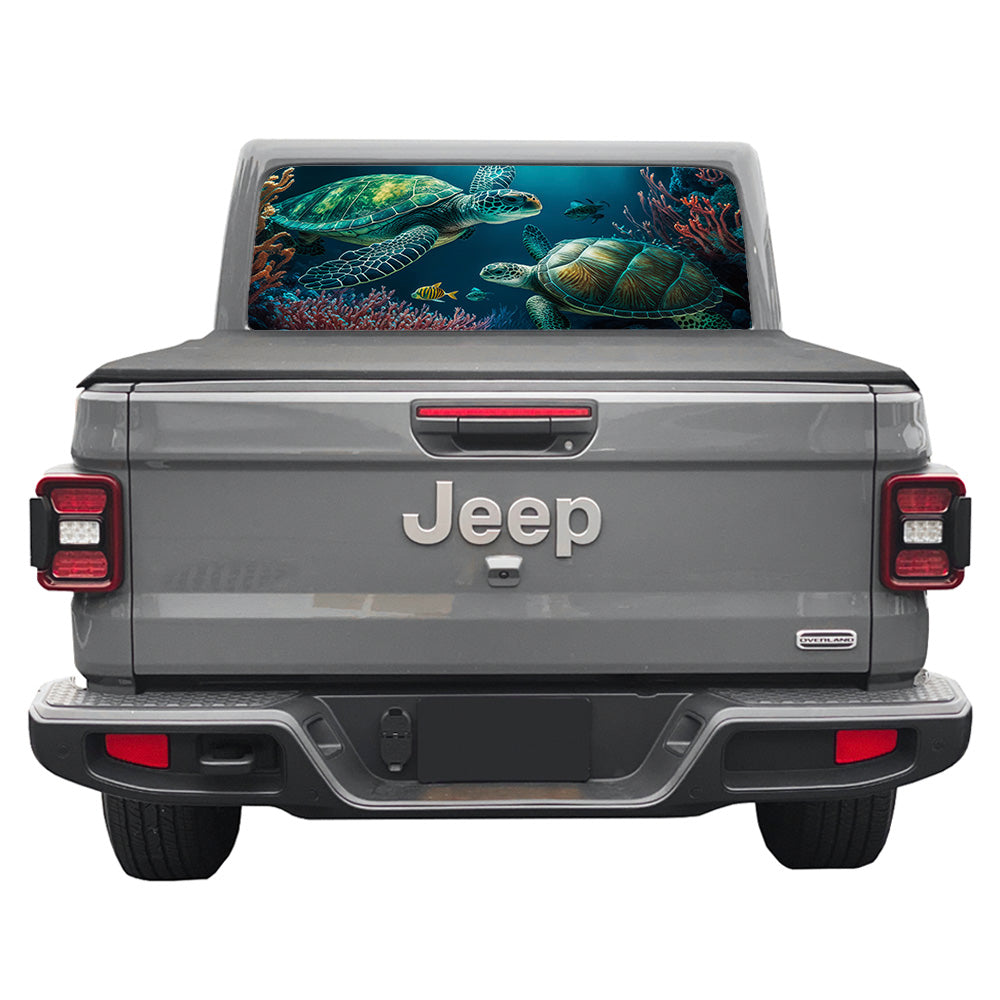 Two Turtles Rear Window Decal