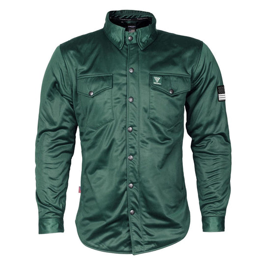 Ultra Protective Shirt - Dark Green Solid with Pads