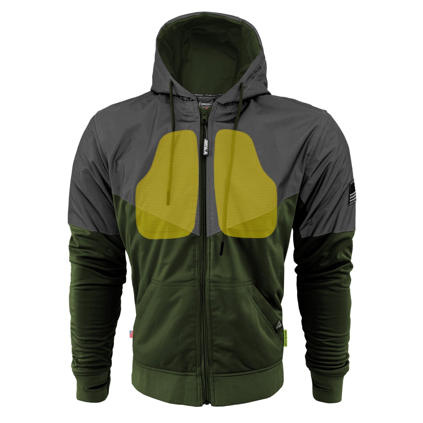 Ultra Reflective Hoodie Army Green Nebula