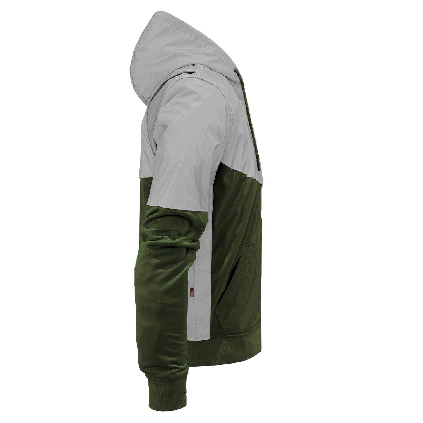 Ultra Reflective Hoodie Army Green Eclipse