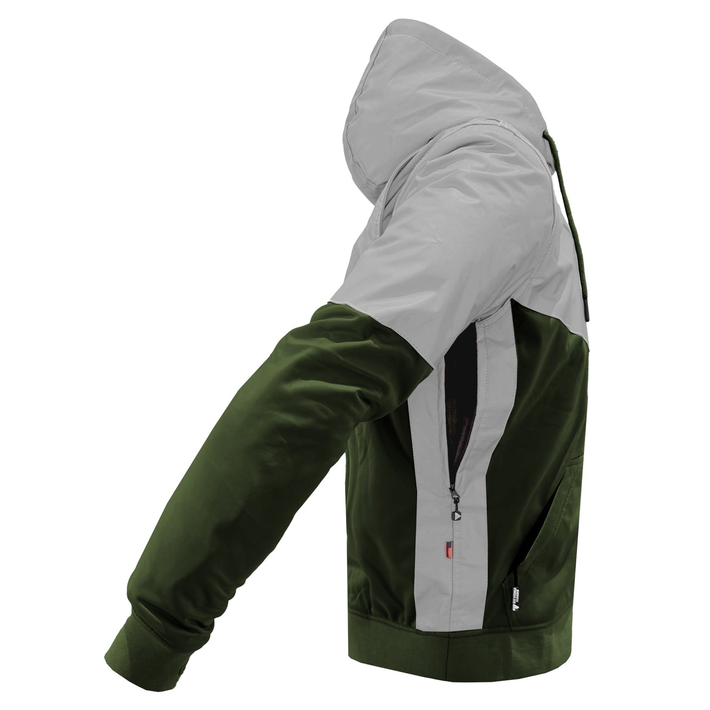 Ultra Reflective Hoodie Army Green Eclipse