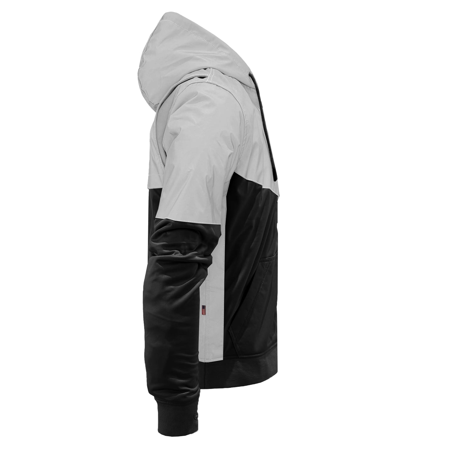 Ultra Reflective Hoodie "Alloy Eclipse" - Black and Silver