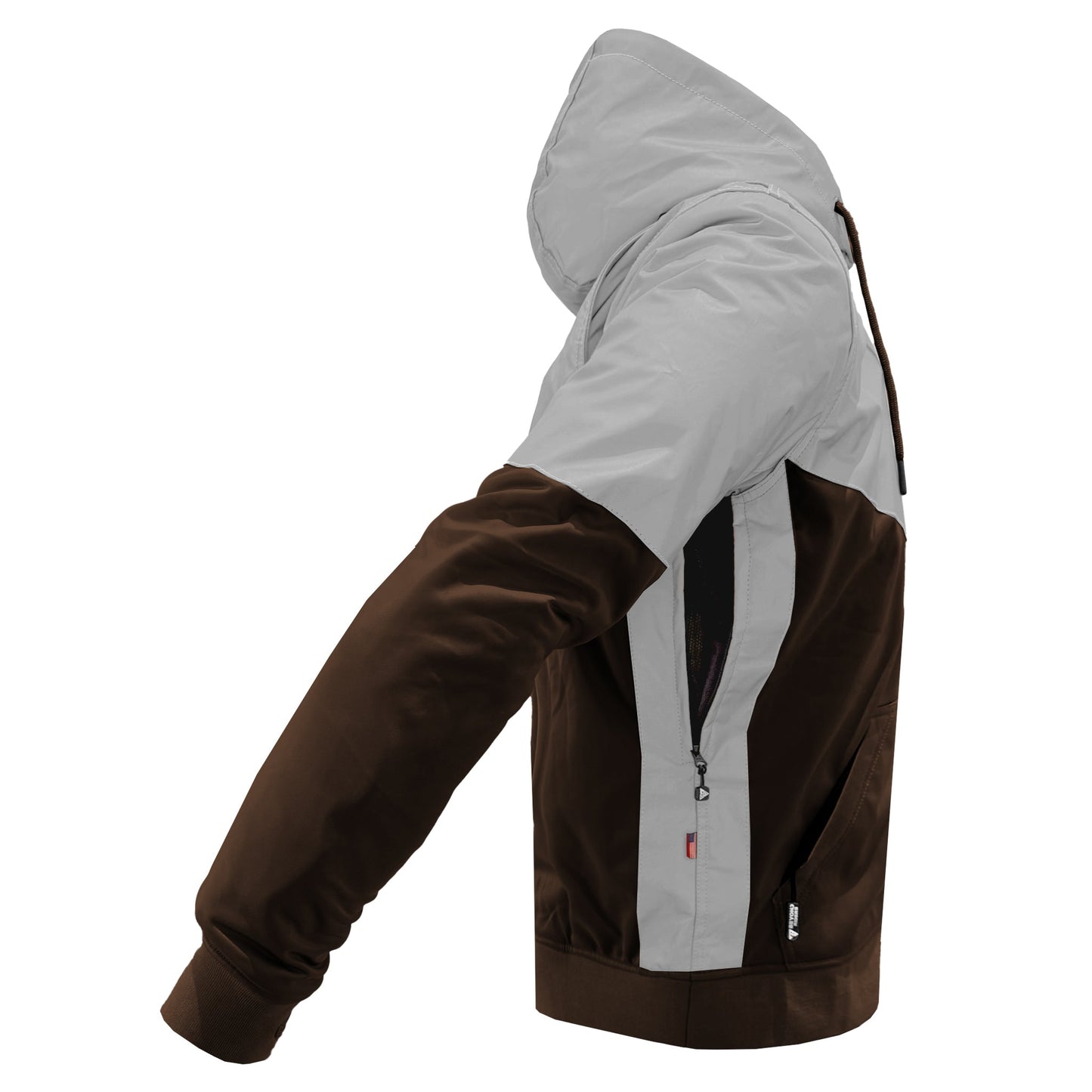 Ultra Reflective Hoodie Brown Eclipse