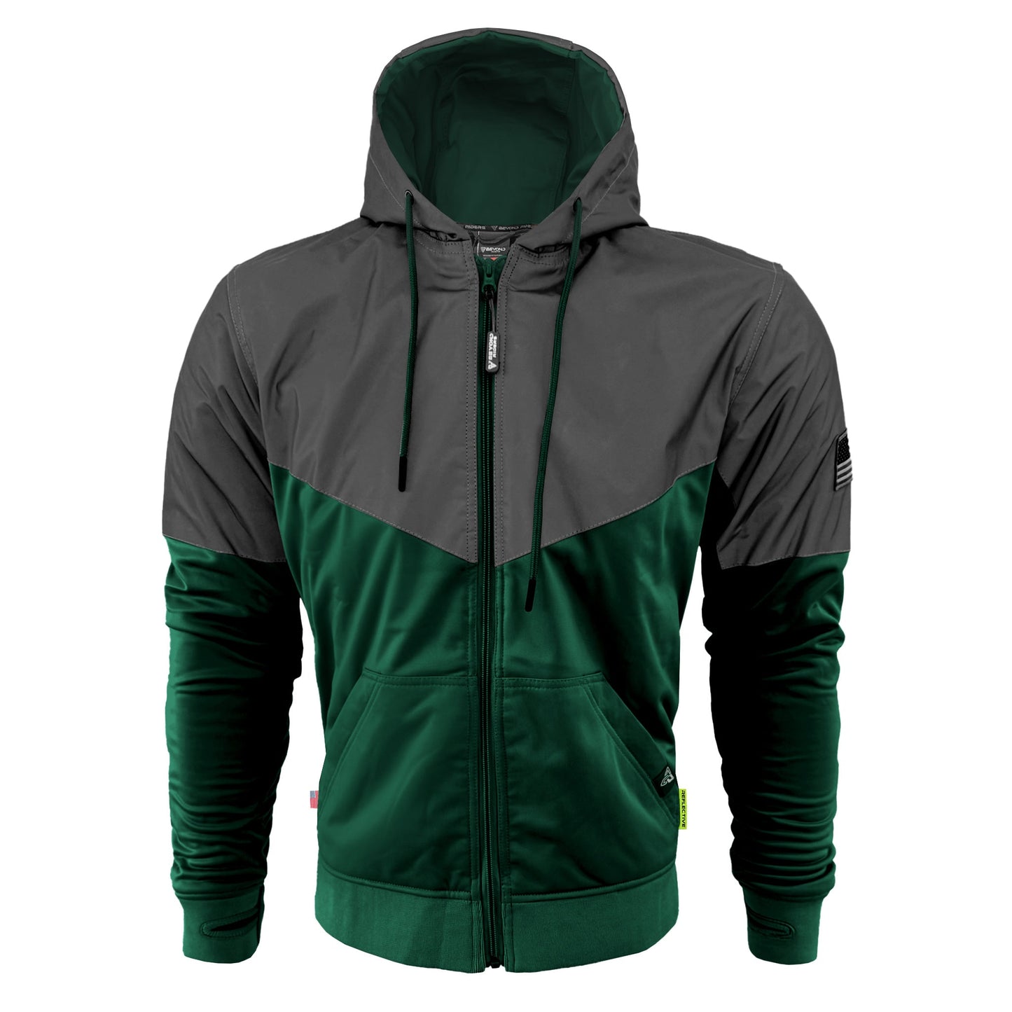Ultra Reflective Hoodie Dark Green Nebula