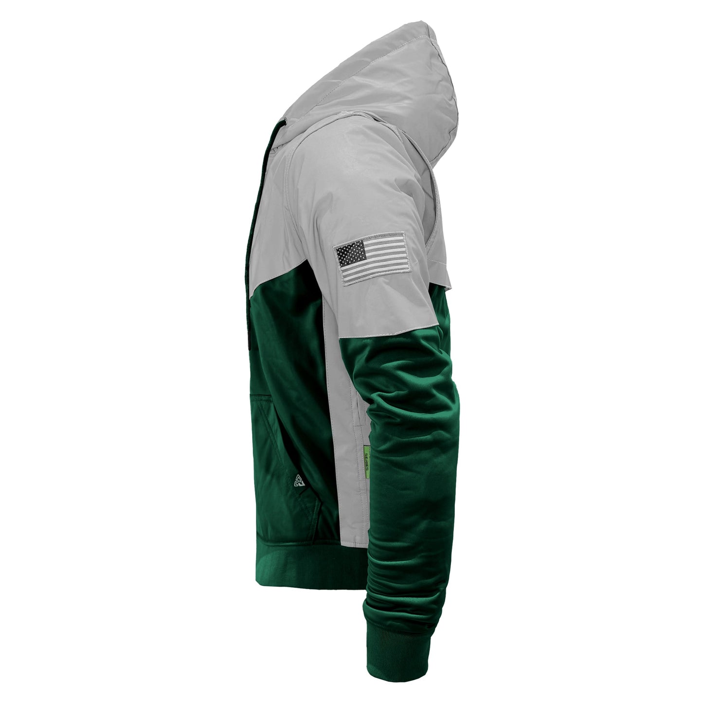 Ultra Reflective Hoodie Dark Green Eclipse