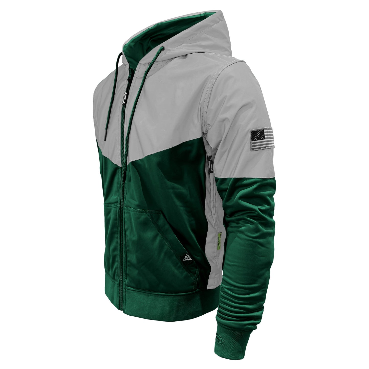 Ultra Reflective Hoodie Dark Green Eclipse