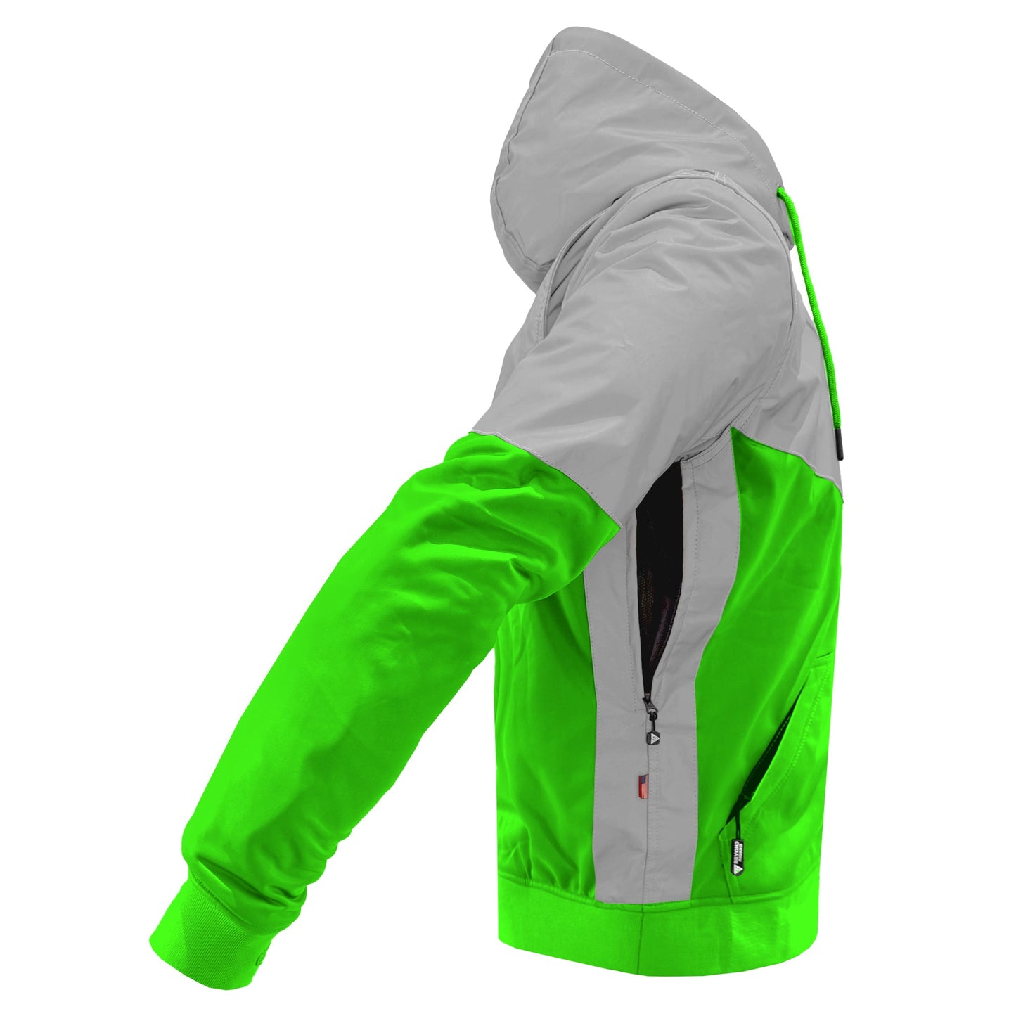 Ultra Reflective Hoodie Green Eclipse