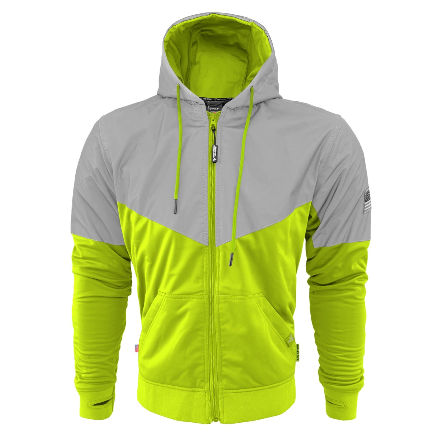 Ultra Reflective Hoodie Hi Vis Green Eclipse