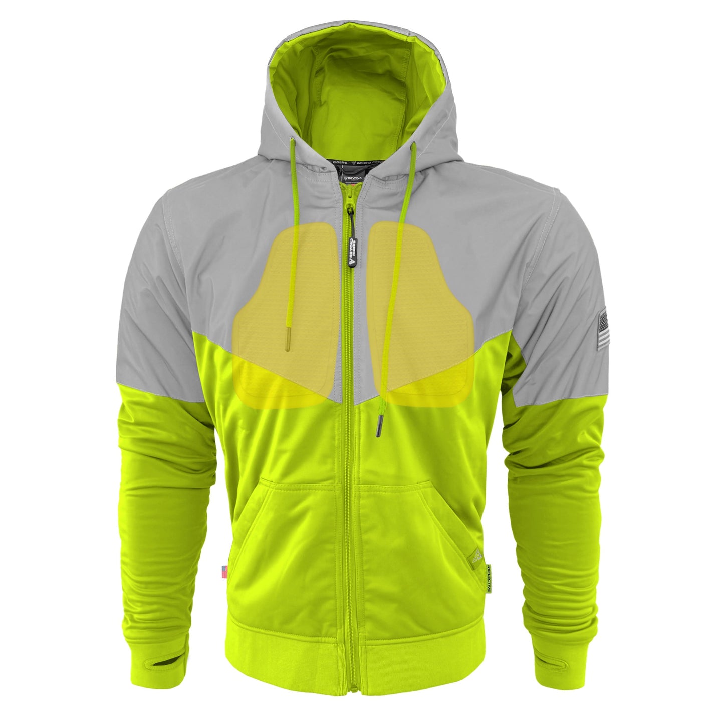 Ultra Reflective Hoodie Hi Vis Green Eclipse