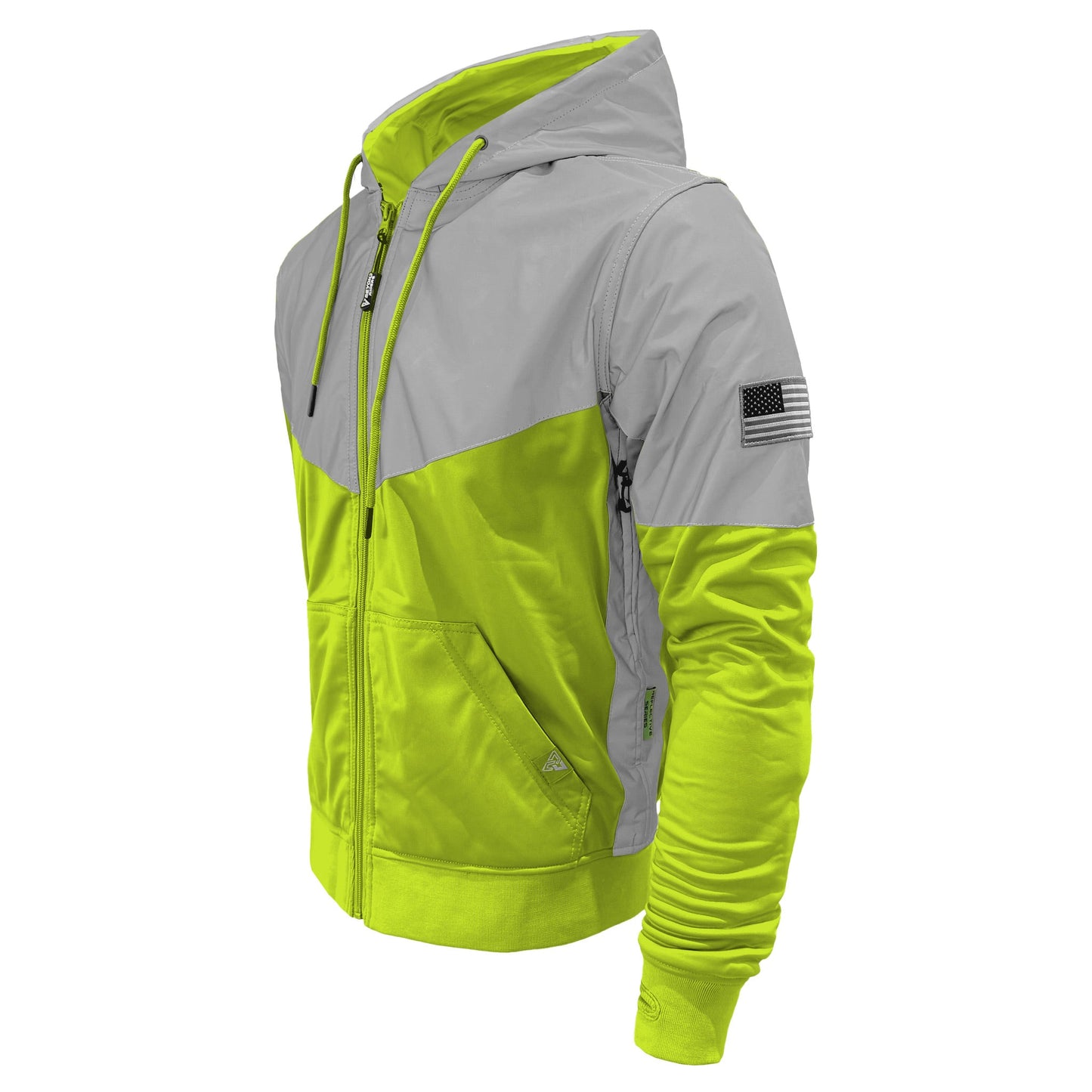 Ultra Reflective Hoodie Hi Vis Green Eclipse