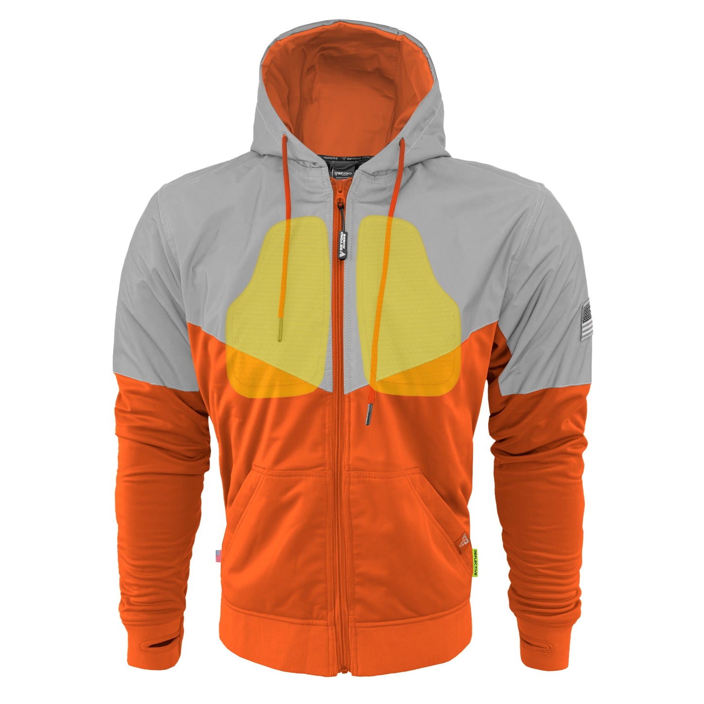 Ultra Reflective Hoodie Hi Vis Orange Eclipse