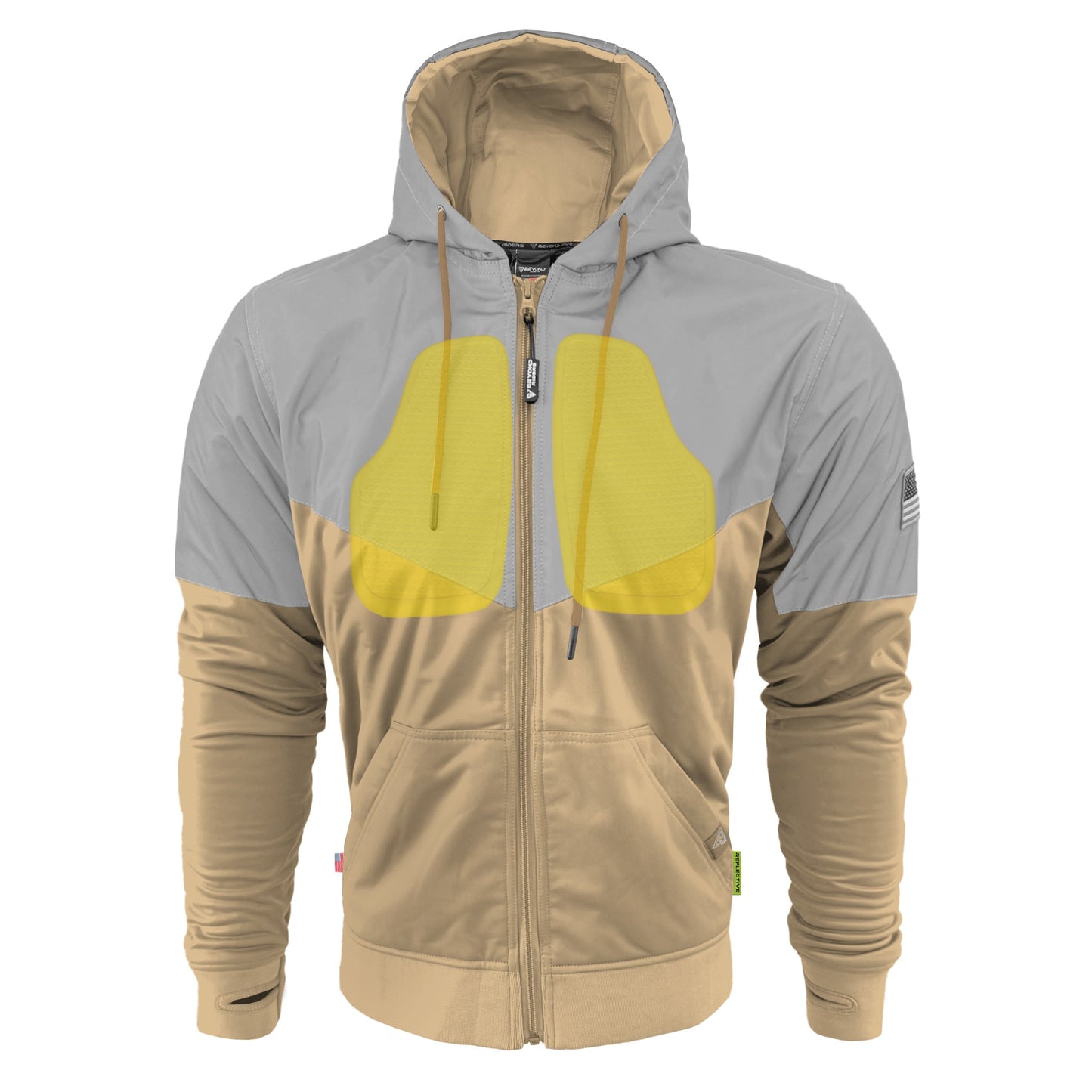 Ultra Reflective Hoodie Khaki Eclipse