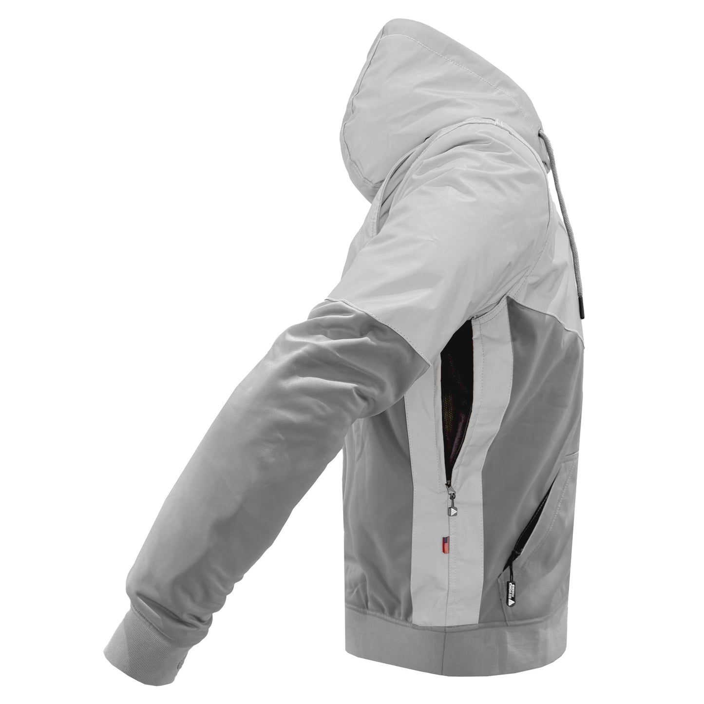 Ultra Reflective Hoodie "Twilight Titanium" - Light Gray and Silver