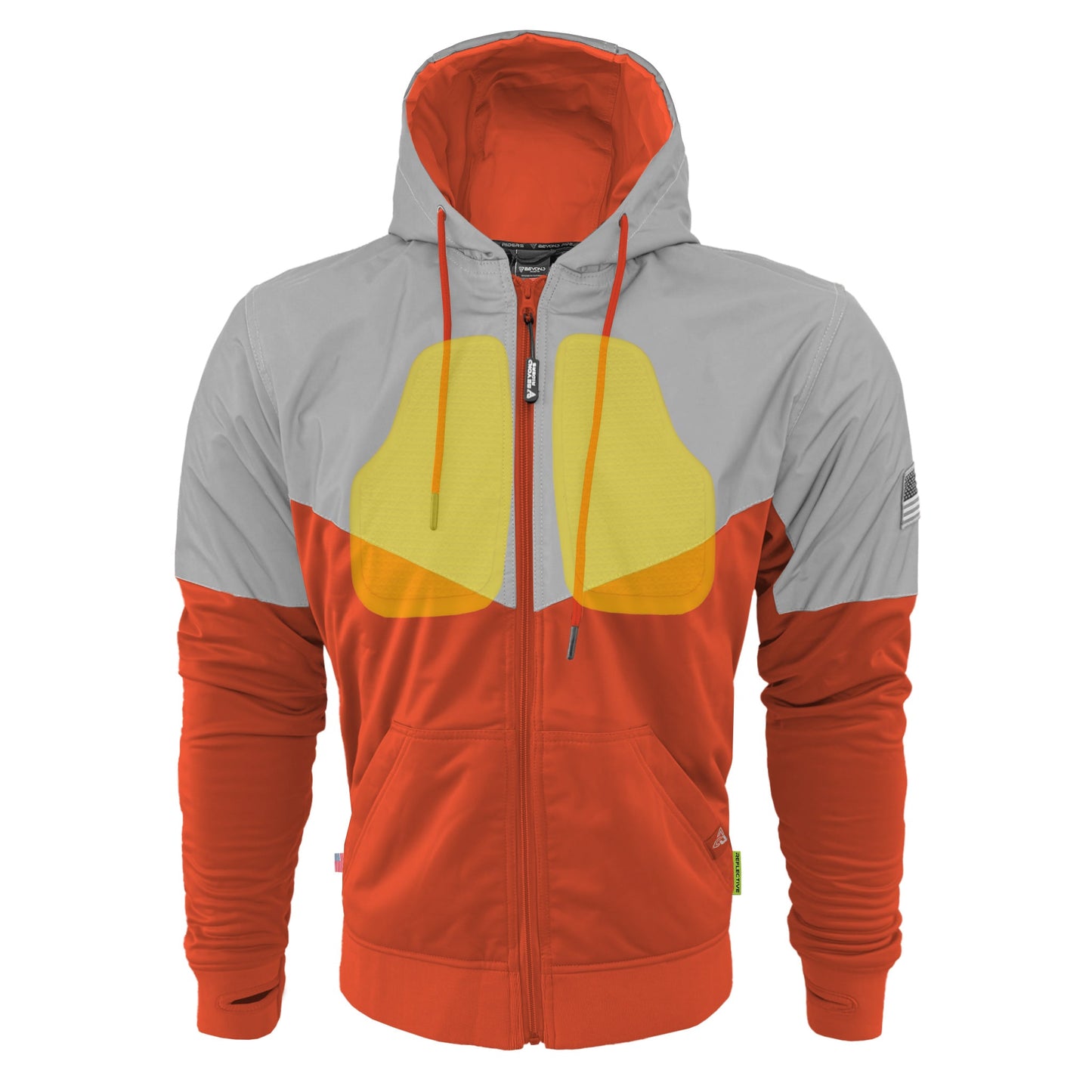 Ultra Reflective Hoodie Orange Eclipse