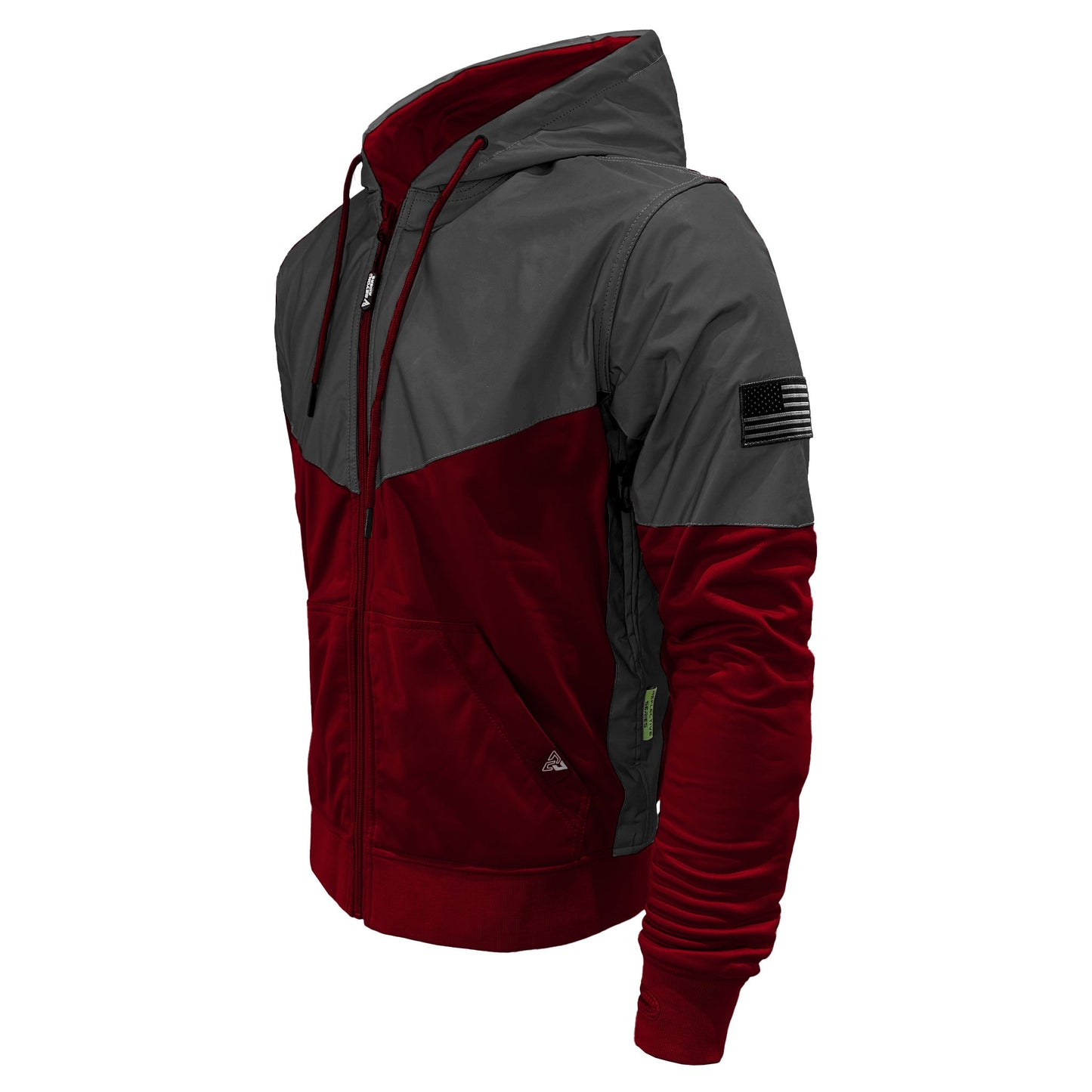 Ultra Reflective Hoodie Red Maroon Nebula