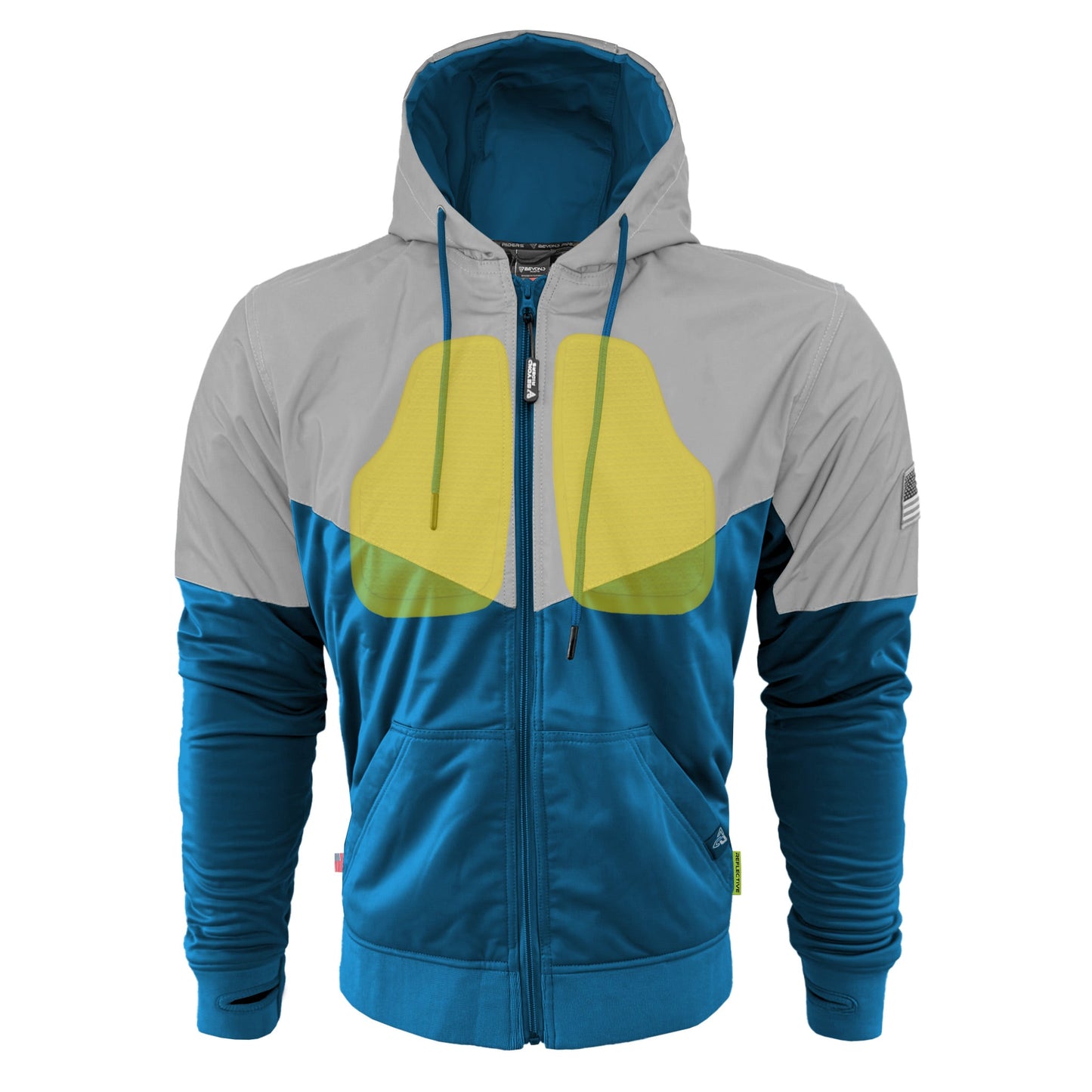 Ultra Reflective Hoodie Teal Eclipse