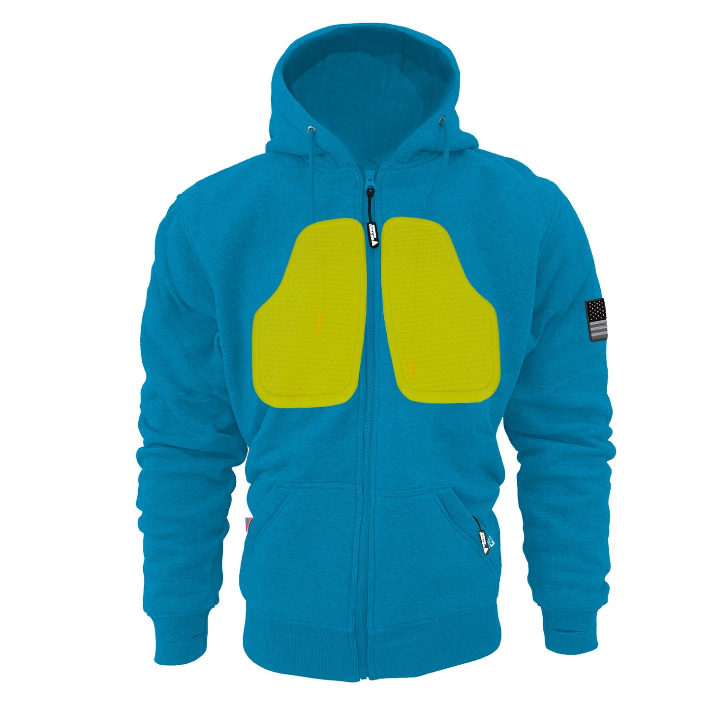 Protective Fleece Unisex Hoodie - Aqua Blue